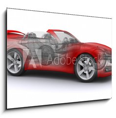Sklenn obraz 1D - 100 x 70 cm F_E43833151 - 3D rendered Concepts Sports Car - 3D rendered koncepty sportovn auto