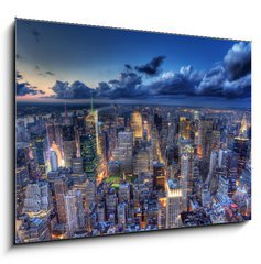 Sklenn obraz 1D - 100 x 70 cm F_E43839056 - New York by night.