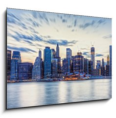 Sklenn obraz 1D - 100 x 70 cm F_E43871513 - Skyline de New York en fin de journe.