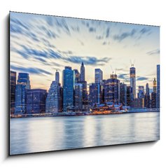 Sklenn obraz 1D - 100 x 70 cm F_E43871513 - Skyline de New York en fin de journe. - Skyline de New York a fin de journe.