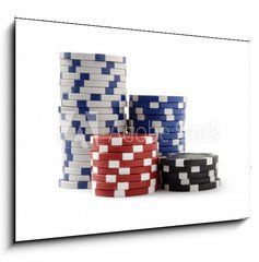 Sklenn obraz 1D - 100 x 70 cm F_E44008792 - Casino Chips, Poker Chips