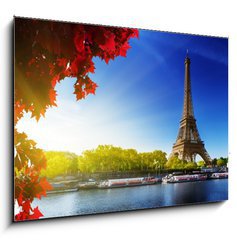 Sklenn obraz 1D - 100 x 70 cm F_E44409283 - color of  autumn in Paris