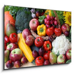 Sklenn obraz 1D - 100 x 70 cm F_E44492471 - Vegetable stall