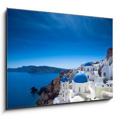 Obraz 1D - 100 x 70 cm F_E44626716 - Santorini Churches