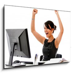 Obraz 1D - 100 x 70 cm F_E45037171 - Successful business woman