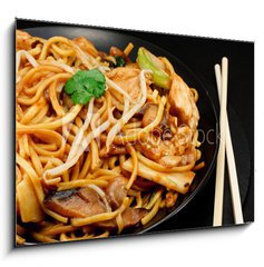 Sklenn obraz 1D - 100 x 70 cm F_E45198751 - chicken chow mein - kuec maso