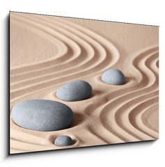 Obraz 1D - 100 x 70 cm F_E45372209 - zen garden stones - zen zahradn kameny