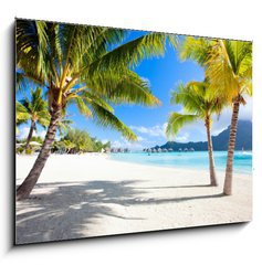 Sklenn obraz 1D - 100 x 70 cm F_E45867678 - Bora Bora beach