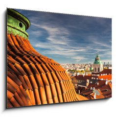 Sklenn obraz 1D - 100 x 70 cm F_E45920118 - View from Prague Castle on the autumn Prague