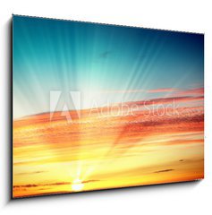 Obraz 1D - 100 x 70 cm F_E46390454 - Sunset. - Zpad slunce.