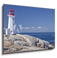 Sklenn obraz 1D - 100 x 70 cm F_E48286286 - Peggy's Cove lighthouse, Nova Scotia, Canada.
