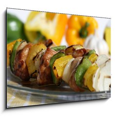 Obraz 1D - 100 x 70 cm F_E4909115 - Grilled Chicken Kebabs