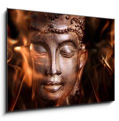 Obraz 1D - 100 x 70 cm F_E49760731 - Statue de Bouddha