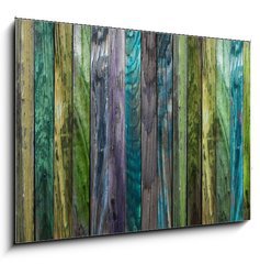 Sklenn obraz 1D - 100 x 70 cm F_E50501872 - Panorama planches de bois multicolores