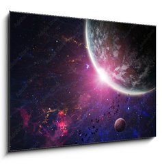 Sklenn obraz 1D - 100 x 70 cm F_E50610051 - Beautiful space. Elements of this image furnished by NASA - Krsn prostor. Prvky tohoto obrzku jsou podle NASA