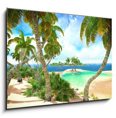 Obraz 1D - 100 x 70 cm F_E50721906 - Tropical paradise beach