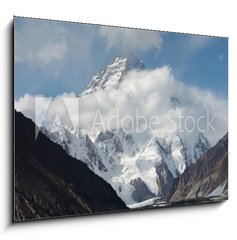 Sklenn obraz 1D - 100 x 70 cm F_E52057863 - K2 in the Karakorum, Pakistan - K2 v Karakorum, Pkistn