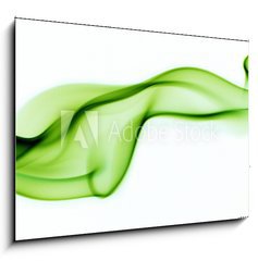 Obraz 1D - 100 x 70 cm F_E52172020 - green abstract smoke curves
