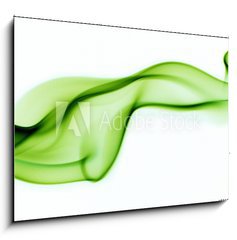 Obraz   green abstract smoke curves, 100 x 70 cm