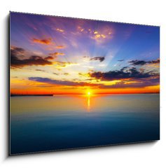 Sklenn obraz 1D - 100 x 70 cm F_E53934878 - Sunrise over the Sea - Vchod slunce nad moem