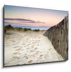 Obraz   Grassy sand dunes landscape at sunrise, 100 x 70 cm