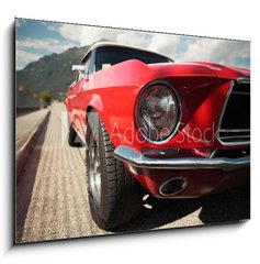 Sklenn obraz 1D - 100 x 70 cm F_E55728868 - Classic Muscle Car - Klasick svalov auto