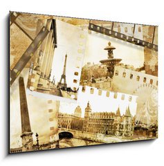 Obraz 1D - 100 x 70 cm F_E5706453 - Parisian memories -  old photo- album - Pask vzpomnky