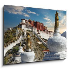 Obraz 1D - 100 x 70 cm F_E57727325 - The Potala Palace in Tibet during sunset