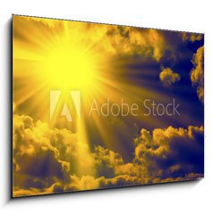 Sklenn obraz 1D - 100 x 70 cm F_E5774703 - Golden rays - Zlat paprsky