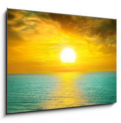 Obraz 1D - 100 x 70 cm F_E58282412 - Beautiful sunset above the sea