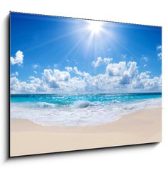 Obraz 1D - 100 x 70 cm F_E59945856 - tropical beach and sea - landscape