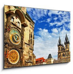 Obraz 1D - 100 x 70 cm F_E60331923 - Prague, Czech Republic - view of square and astronomical clock