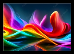 Sklenn obraz 1D - 100 x 70 cm F_E607348262 - Abstract colorful smoke on a black background