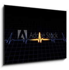 Sklenn obraz 1D - 100 x 70 cm F_E6118302 - Heart machine display