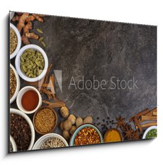 Sklenn obraz 1D - 100 x 70 cm F_E61634744 - Spices used in Cooking