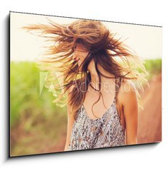 Obraz 1D - 100 x 70 cm F_E61981520 - Gorgeous Romantic Girl Outdoors. Summer Lifestyle - Ndhern romantick dvka venku. Letn ivotn styl