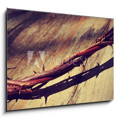 Sklenn obraz 1D - 100 x 70 cm F_E62186760 - the Jesus Christ crown of thorns, with a retro filter effect - korunu trn Jee Krista, s retrofiltrem