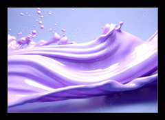 Sklenn obraz 1D - 100 x 70 cm F_E628987228 - Abstract purple fluid art in bright colors. Lavender background for advertising cosmetic products.Generative Ai content.