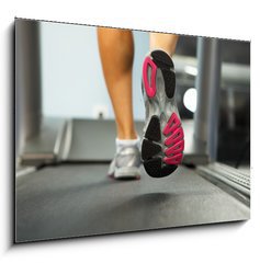 Obraz 1D - 100 x 70 cm F_E63437299 - Running on treadmill