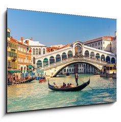 Sklenn obraz 1D - 100 x 70 cm F_E63839278 - Rialto Bridge in Venice