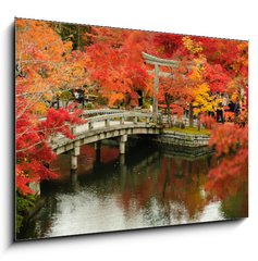 Sklenn obraz 1D - 100 x 70 cm F_E63969080 - Autumn foliage at Eikando Temple in Kyoto, Japan - Podzimn list v chrmu Eikando v Kjtu, Japonsko
