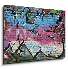 Sklenn obraz 1D - 100 x 70 cm F_E66060537 - abstract background graffiti