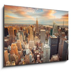 Sklenn obraz 1D - 100 x 70 cm F_E66358355 - Sunset view of New York City looking over midtown Manhattan