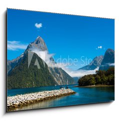 Sklenn obraz 1D - 100 x 70 cm F_E67389392 - Milford Sound