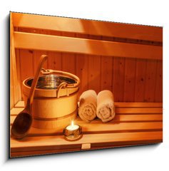 Obraz   Wellness und Spa in der Sauna, 100 x 70 cm