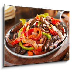 Obraz   mexican food  beef fajitas and bell peppers, 100 x 70 cm