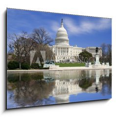 Sklenn obraz 1D - 100 x 70 cm F_E6888371 - Washington DC, US Capitol building