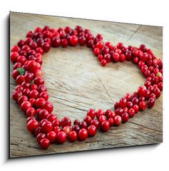 Obraz   heart shape of fresh berries, 100 x 70 cm