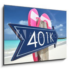 Obraz   401k arrow on the beach, 100 x 70 cm