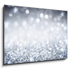 Sklenn obraz 1D - 100 x 70 cm F_E70637827 - silver glitter - stbrn tpytky